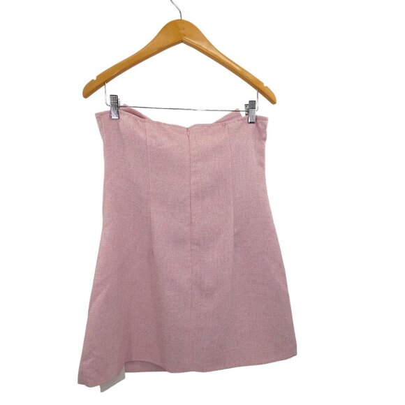 NWT Cider Pink Strapless Bow Mini Dress M Coquette Barbiecore Mean Girls - Picture 8 of 13